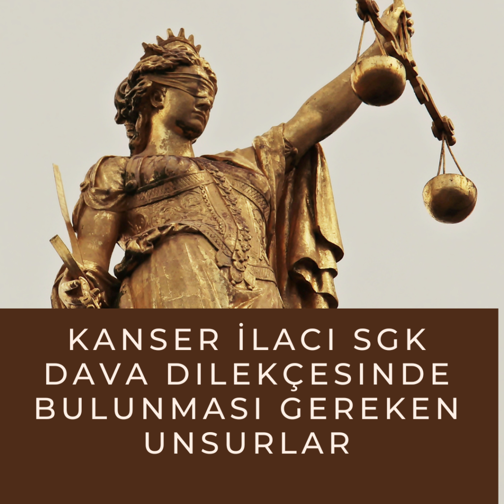 Kanser İlacı SGK Dava Dilekçesinde Bulunması Gereken Unsurlar