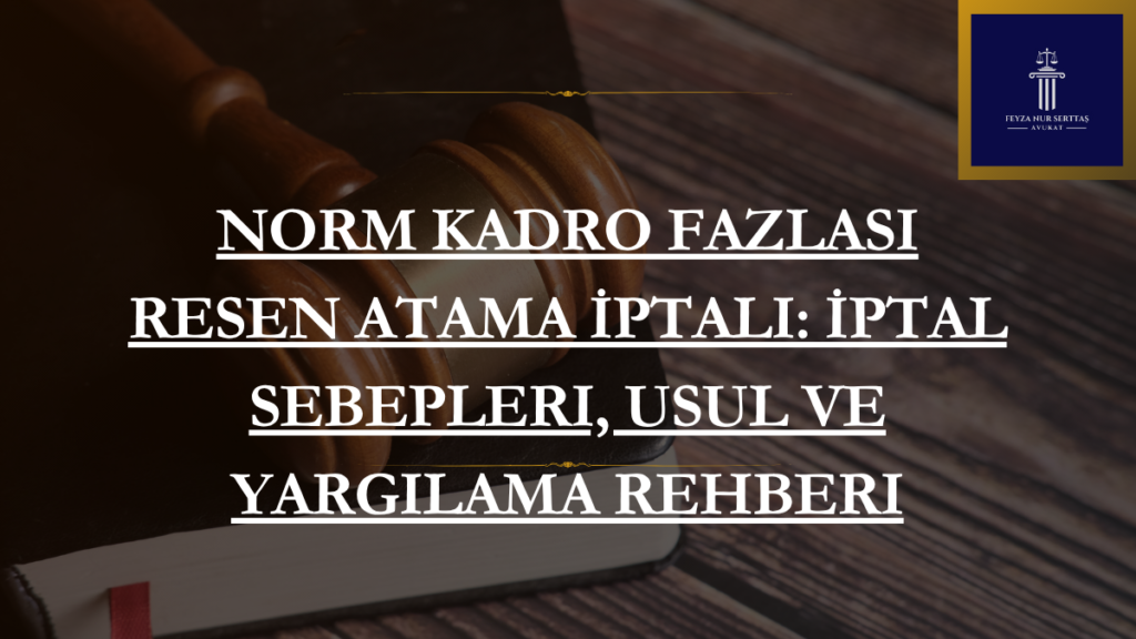 Norm Kadro Fazlası Resen Atama İptali: İptal Sebepleri, Usul ve Yargılama Rehberi